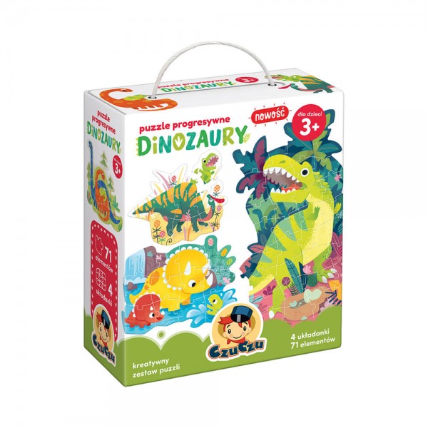 CzuCzu Puzzle progresywne Dinozaury 3+