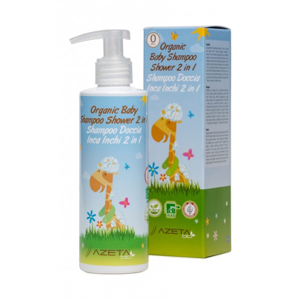 Azeta Bio Organiczny Szampon z Inca Inchi i płyn do mycia ciała 2w1 dla dzieci 200 ml