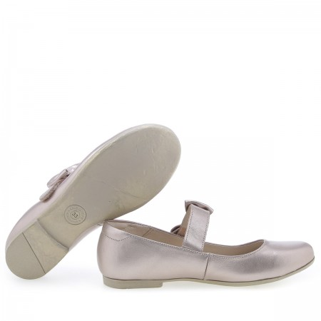 Złote baleriny dla dziewczynki EMEL BALERINY 2168-6 | BOSSO Lublin