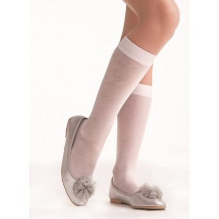 KNITTEX Aida Podkolanówki BIAŁE 20DEN - Bosso Lublin - bossokids.pl