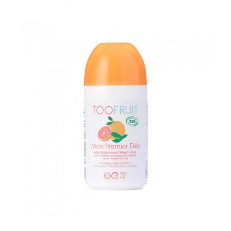 TOOFRUIT Dezodorant w kulce dla dzieci, GREJPFRUT I MIĘTA, od 5 roku życia, 50ml