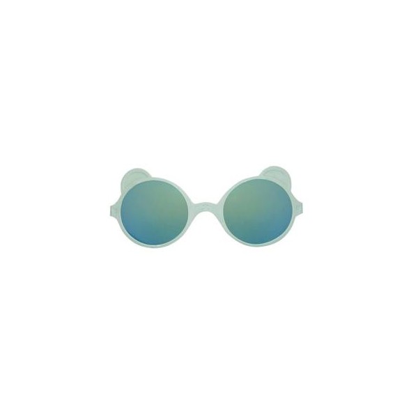 Ki ET LA OURSON 2-4 Lata Almond Green Okulary Przeciwsłoneczne z Uszkami