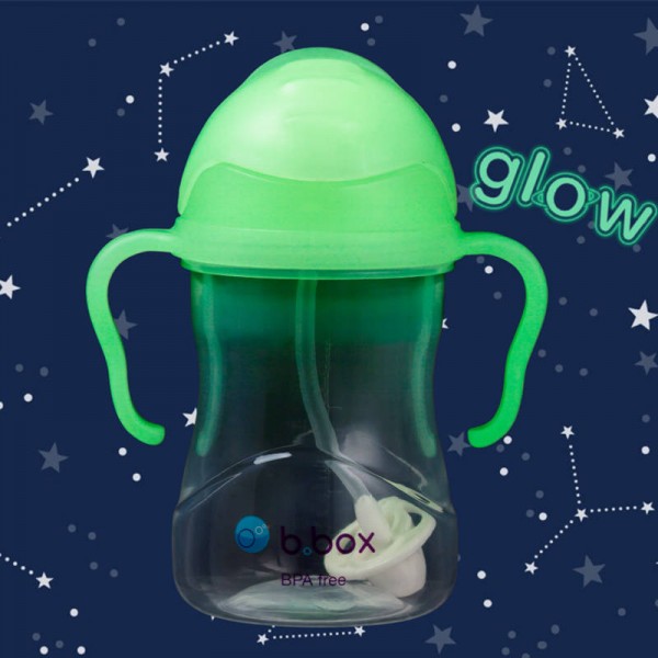 b.box bidon ze słomką 240 ml, Glow in the dark, Świecący Kubek
