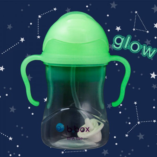 b.box bidon ze słomką 240 ml, Glow in the dark