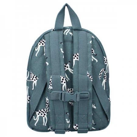 KIDZROOM Plecak dla Dzieci Stories Giraffe blue, ekologiczny plecak dla dzieci