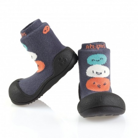 ATTIPAS BEAN NAVY Butoskarpetki do nauki chodzenia - Fasolki