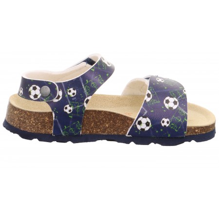 Sandały Korkowe Superfit 1-000122-8010 Fusbety Granatowe w piłki - bossokids.pl - BOSSO Lublin