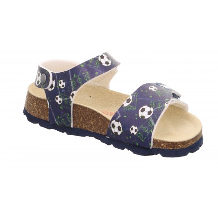 Sandały Korkowe Superfit 1-000122-8010 Fusbety Granatowe w piłki - bossokids.pl - BOSSO Lublin