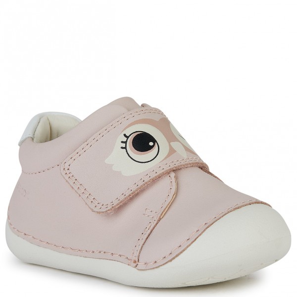 Geox Sneakersy Baby Tutim Do Nauki Chodzenia B3540B 00085 C8W1Z - Różowe Sówki