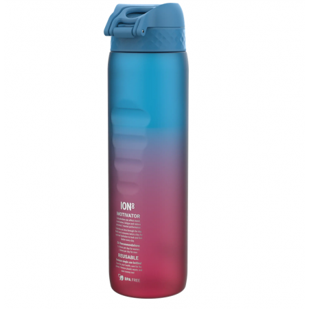 Butelka Motywacyjna ION8 BPA Free I8RF1000PBPMOT Gradient Blue/Pink Motivator 1000ml