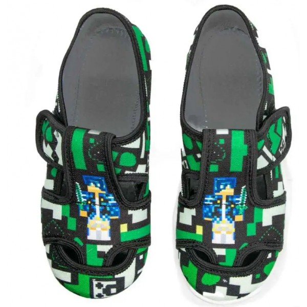 RAWEKS KAPCIE CHŁOPIĘCE ZE SKÓRZANĄ WKŁADKĄ, MINECRAFT IGOR I11