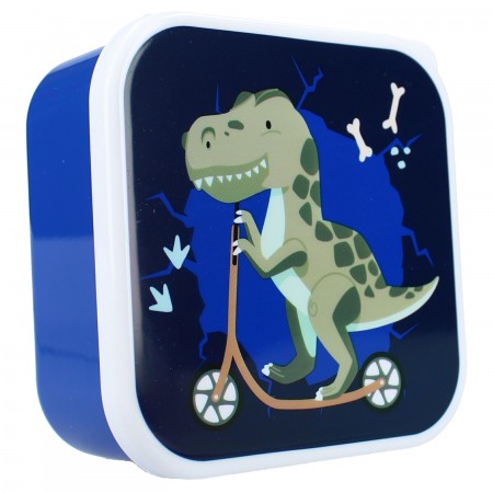 PRET Snackbox Śniadaniówka 3w1 Dino T-Rex Lunchbox, pudełeczka na drugie śniadanie, lunchbox z dinozaurem, sklep BOSSO Lublin