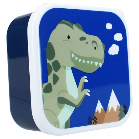 PRET Snackbox Śniadaniówka 3w1 Dino T-Rex Lunchbox, pudełeczka na drugie śniadanie, lunchbox z dinozaurem, sklep BOSSO Lublin