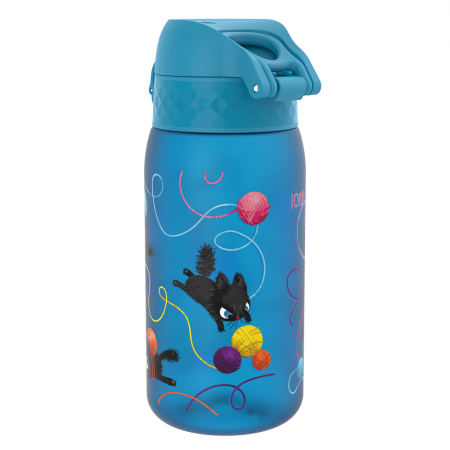 ION8 Bidon z Ustnikiem BPA Free Playful Cats 350ml Niebieski, Koty