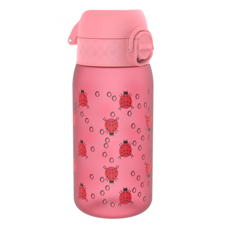 ION8 Bidon z Ustnikiem BPA Free Ladybugs 350ml Różowy, Biedronki