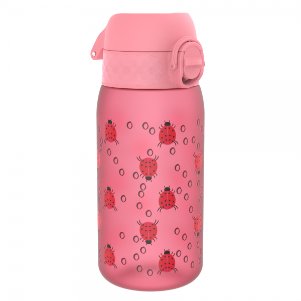 ION8 Bidon z Ustnikiem BPA Free Ladybugs 350ml Różowy, Biedronki