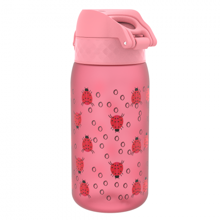 ION8 Bidon z Ustnikiem BPA Free Ladybugs 350ml Różowy, Biedronki