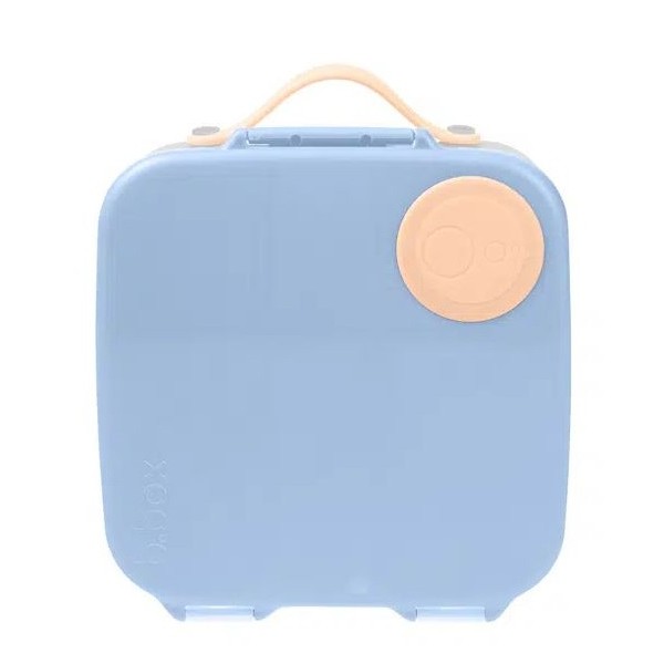 b.box lunchbox duży | śniadaniówka do szkoły, do pracy | Feeling Peachy Brzoskwiniowy Niebieski
