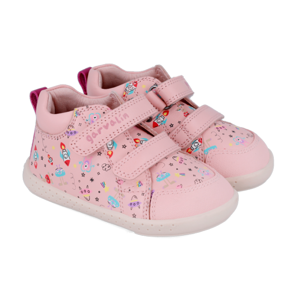 Garvalin Soft Barefoot Trzewiki Dziewczęce 241301-C776 Różowe