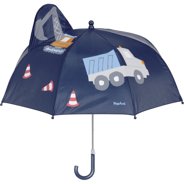 PLAYSHOES PARASOL DZIECIĘCY KOPARKA WYWROTKA, MASZYNY BUDOWLANE, GRANATOWY 448548