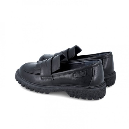 Garvalin lekkie mokasyny typu loafers 241700-A054 Czarne buty