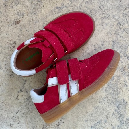 Froddo Sneakersy Skórzane | Buty Sportowe na Rzepy |LOU G313069-1 RED Czerwone