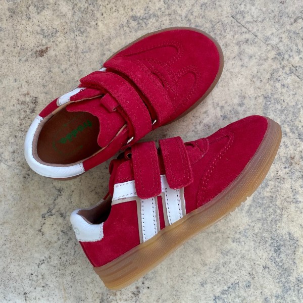 Froddo Sneakersy Skórzane | Buty Sportowe na Rzepy | LOU G313069-1 RED/Czerwone