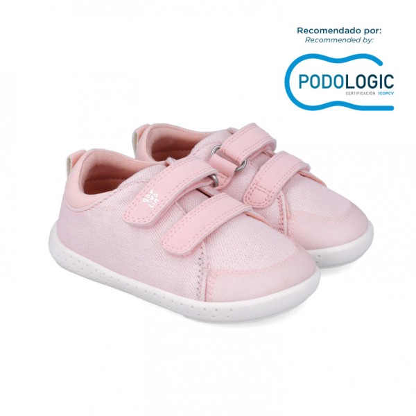 Garvalin Soft Barefoot Trampki Dziewczęce 522347-A032, Różowe