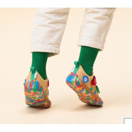 Affenzahn Lucky 10 Years – buty barefoot z bawełny organicznej, Multicolor