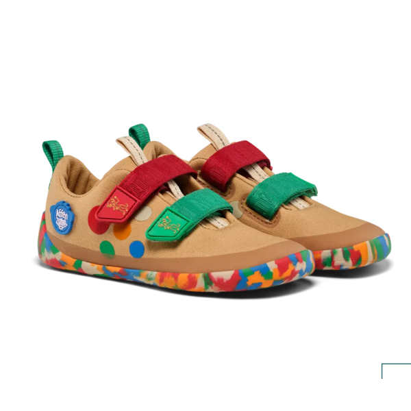 Affenzahn Lucky 10 Years – buty barefoot z bawełny organicznej, Multicolor - 00391-10050-680