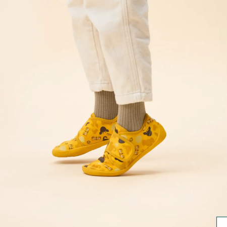 Affenzahn Slipper Cotton Movy Tiger – kapcie dziecięce z bawełny organicznej - 01398-10009-680 Tygrys