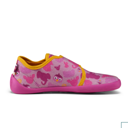 Affenzahn Slipper Cotton Movy Bird – kapcie dziecięce z bawełny organicznej - 01398-40010-680 Bird