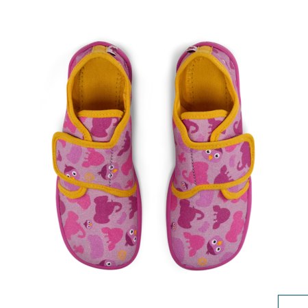 Affenzahn Slipper Cotton Movy Bird – kapcie dziecięce z bawełny organicznej - 01398-40010-680 Bird