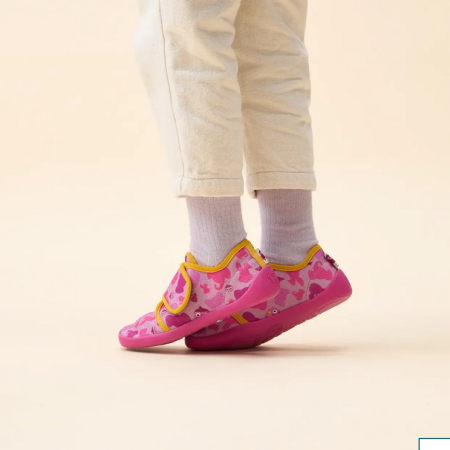 Affenzahn Slipper Cotton Movy Bird – kapcie dziecięce z bawełny organicznej - 01398-40010-680 Bird