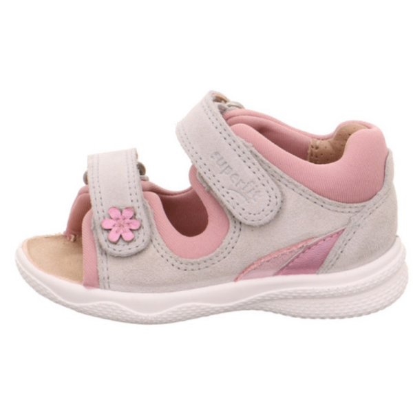 SUPERFIT SANDAŁY Z ELASTYCZNĄ PODESZWĄ POLLY 1-600096-2500 Szaro różowe