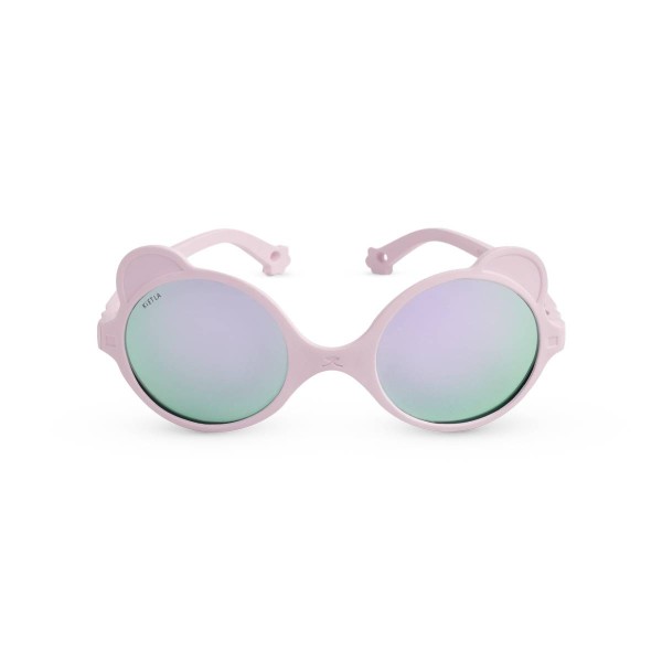 Ki ET LA - OURSON 2-4 Light Pink, Okulary Przeciwsłoneczne z Uszkami