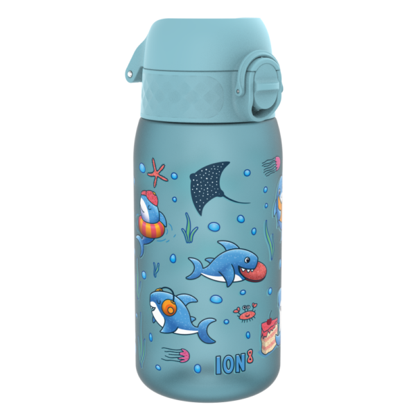 ION8 Bidon z Ustnikiem BPA Free Rekiny 350ml Niebieski
