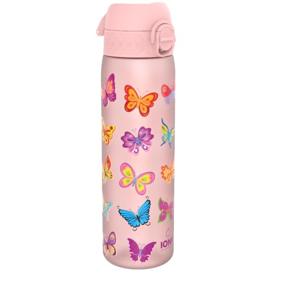 ION8 Bidon z Ustnikiem BPA Free Motyle 500ml Różowy