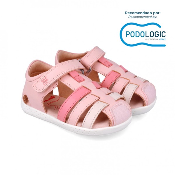 Garvalin Soft Barefoot Szerokie Sandały Dziecięce 252332-B032 Rosa