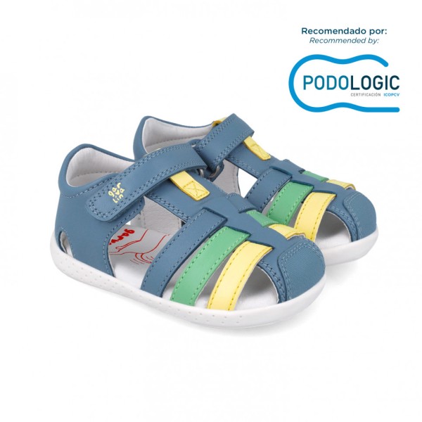 Garvalin Soft Barefoot Szerokie Sandały Dziecięce 252332-A631 Indigo