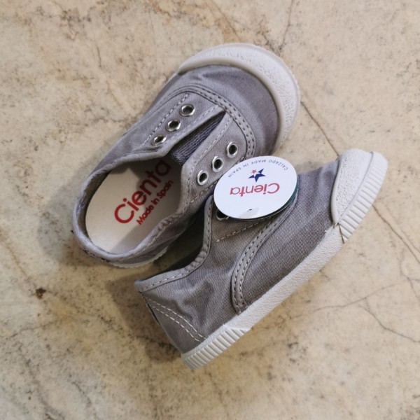 CIENTA TRAMPKI BAREFOOT WSUWANE 450-777-170 GRIS CLARO, SZARE PRZECIERANE