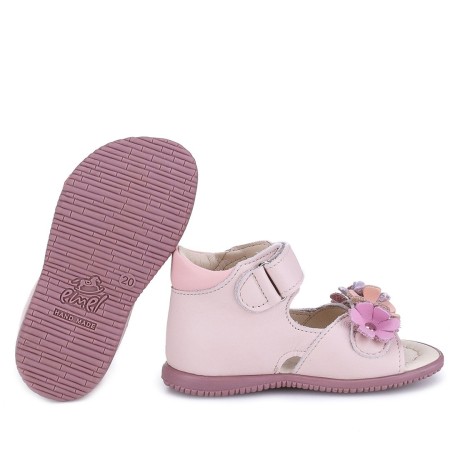 Emel Roczki Sandały Malaga ES 2428F-1, Różowe Kwiatuszki