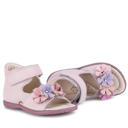 Emel Roczki Sandały Malaga ES 2428F-1, Różowe Kwiatuszki