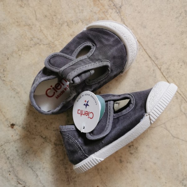 CIENTA TRAMPKI BAREFOOT T-BAR 451-777-01 NEGRO, CZARNE PRZECIERANE