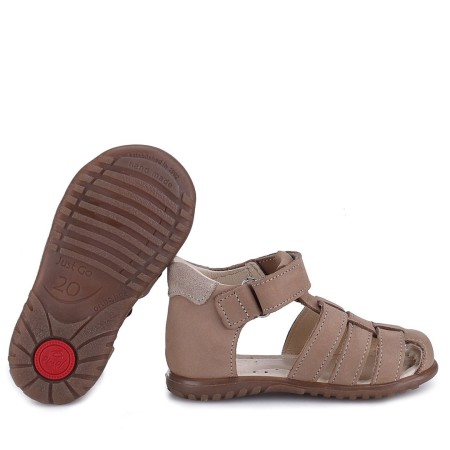 Panama Roczki® beżowe sandały dziecięce ze skóry naturalnej ES 1078-66 bossokids.pl - BOSSO Lublin