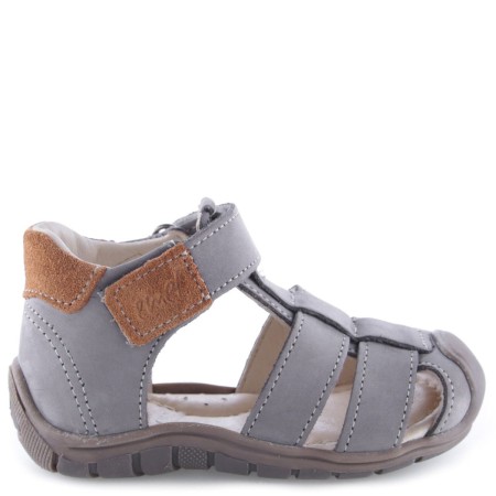 Chico Roczki® szare sandały dziecięce ze skóry naturalnej ES 2187a-11 bossokids.pl - BOSSO Lublin