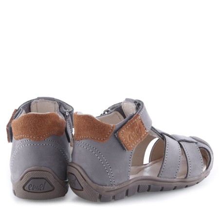 Chico Roczki® szare sandały dziecięce ze skóry naturalnej ES 2187a-11 bossokids.pl - BOSSO Lublin