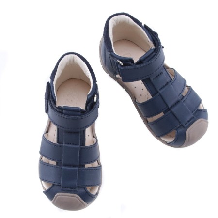 Chico Roczki® szare sandały dziecięce ze skóry naturalnej ES 2187a-11 bossokids.pl - BOSSO Lublin