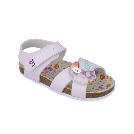 Korkowe sandały dla dzieci, anatomiczne Garvalin 252464-A164 Lila, sklep BOSSO