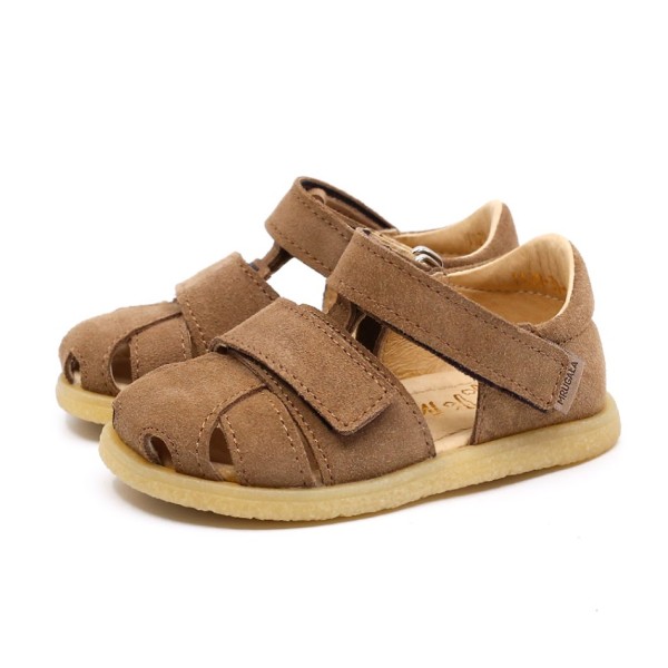 MRUGAŁA MIO CARAMEL WELUR 1120/5-30 1220/5-30, Sandały Karmelowe Kryte